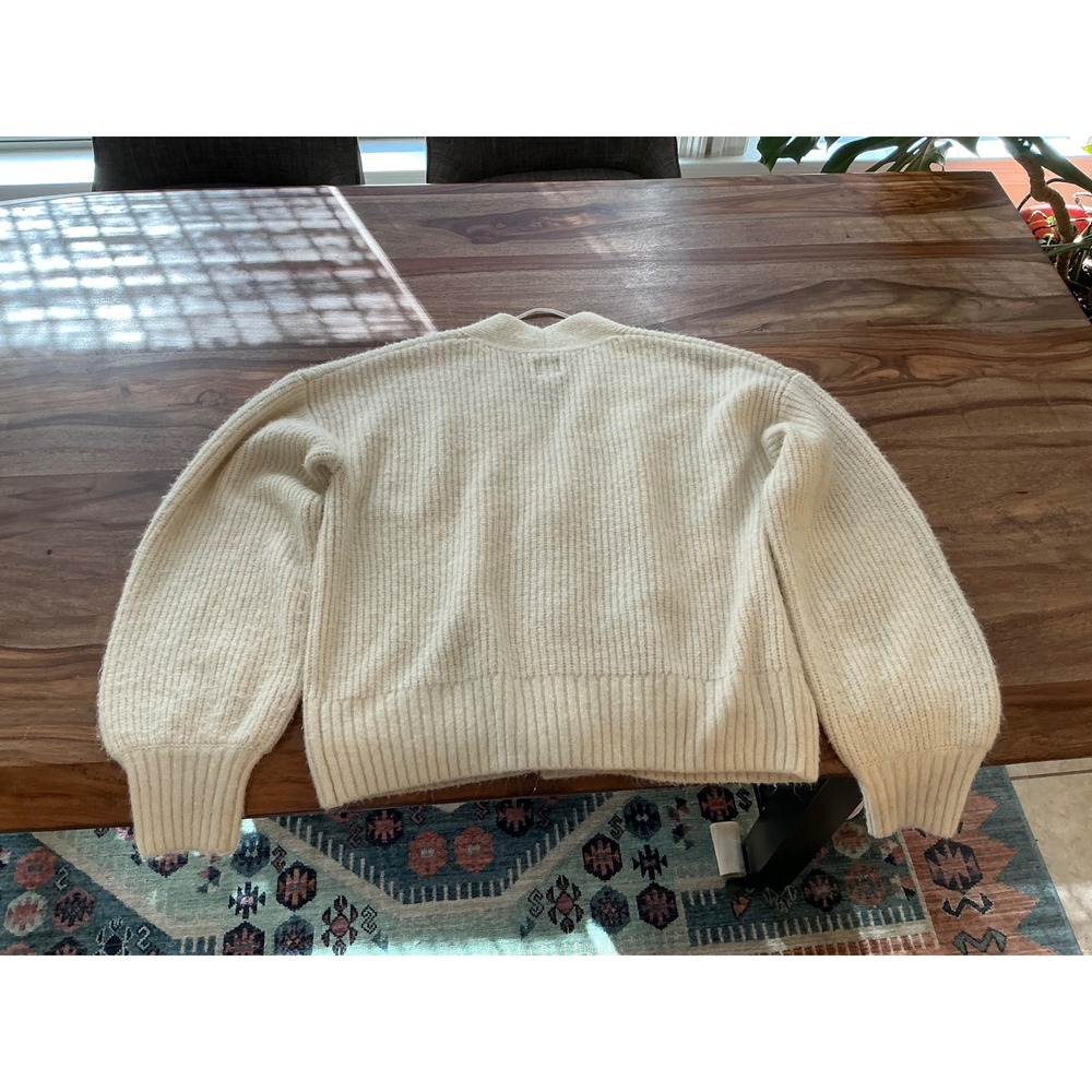 GAP Cream Ribbed Button-Front Cardigan - Picture 6 of 8